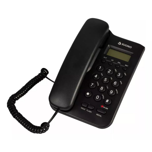 Teléfono con cable Teléfono con cable Negro Teléfono de pared de escritorio  con cable Teléfono fijo para oficina en casa