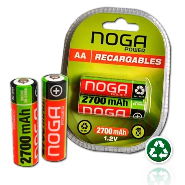Paquete de 10 pilas recargables AA y pilas AAA recargables de 1.2 V 2900  mAh doble A, paquete de 2 y baterías triple AAA de 1200 mAh, paquete de 8