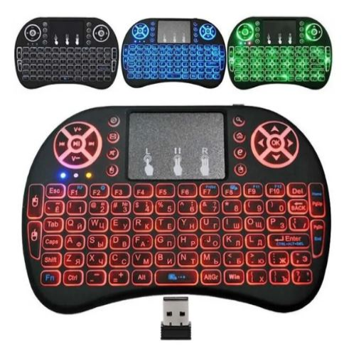 Mini Teclado Inalambrico Retroiluminado Led Smart Tv Android