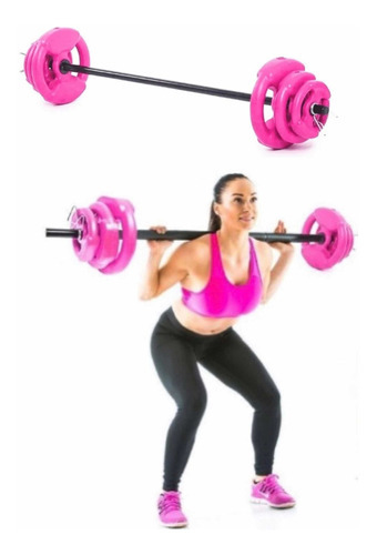 Set Pump Barra + Discos 17kg Bodytone - Único - Set Barra + Pesas