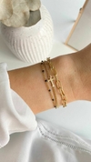 Pulsera Acero Gold (Cod P43613G)