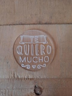 Stamp de 7cm Te quiero Mucho