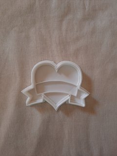 Cortante corazon banner de 10x7cm