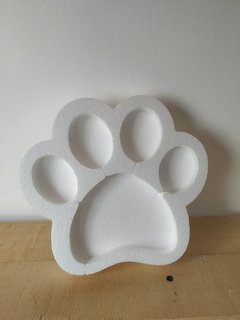 Caramelera Huella de Perro Blanca de 30cm - comprar online