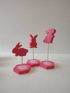 Conejos con pie porta huevos x3 - comprar online