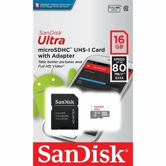 MICRO 16 GB SANDISK SDHC (100MBS)