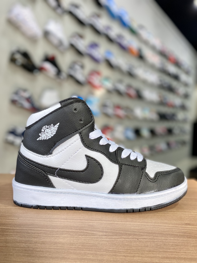 Nike Air Jordan 1 INFANTIL BRANCO/PRETO - Tenis Mogi