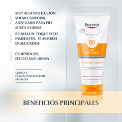 Eucerin Oil Control Toque Seco FPS50+ 200ml - comprar online