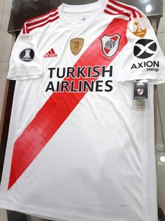 Camiseta Adidas River titular con contorno TURKISH 2019 2020 Parches Libertadores - comprar online