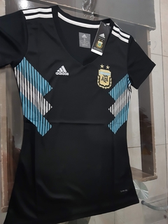 Camiseta adidas Argentina Mujer Negra 2018 en internet