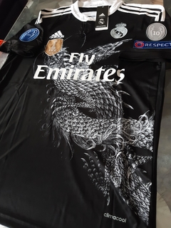 Camiseta adidas Real Madrid Retro Tercera Negra (Dragon) Ronaldo #7 2014 2015 en internet