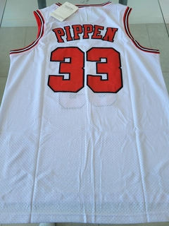 Musculosa Basquet Chicago Bulls Retro MATCH Blanca Pippen #33 1997 1998 - Roda Indumentaria