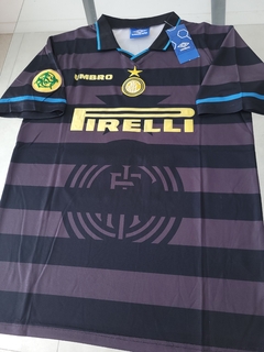 Camiseta Umbro Inter de Milan retro 1997 tercera negra Ronaldo #10 en internet