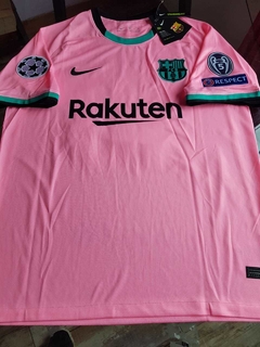 Camiseta Nike Retro Barcelona Rosa Messi #10 2020 2021 UCL - comprar online