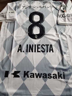 Camiseta Asics Vissel Kobe Blanca A. Iniesta #8 2019 2020