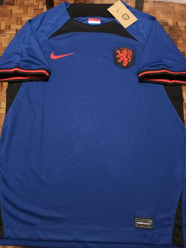 Camiseta Nike Holanda Suplente Azul 2022 2023 Qatar Paises Bajos