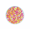 Aplique Confete Lacinho Rosa, Amarelo e Branco - 15 Gramas