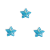Aplique Estrela Pequena Azul Brilho com Estrelinhas - 2 unidades