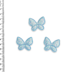 Aplique Borboleta Glitter Azul Pequena - 2 unidades - comprar online