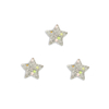 Aplique Estrela Plana Glitter Prata com Estrelinhas