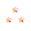 Aplique Mini Estrela Rosa Pontilhada com Bolinhas