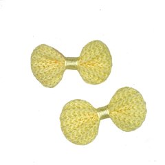 Aplique Lacinho Crochê Pequeno Amarelo - 5 Unidades