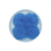 Aplique Pompom Pelinho Médio Metade Azul Turquesa (4.5cm)