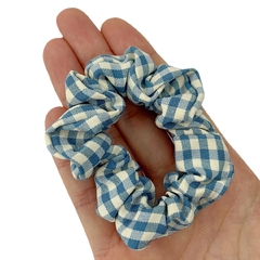 Scrunchie Xadrez Azul - 2 unidades - comprar online