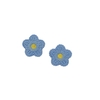 Aplique Florzinha Tricot Azul
