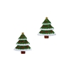 Aplique Árvore De Natal Neve Glitter Acrílico - 2 unidades