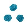 Aplique Flor de Tecido Azul Turquesa (3cm) - 5 unidades