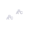 Aplique Mini Abc Branco Acrílico (2,5cm) - 2 unidades