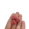 Aplique Mini Pompom De Lã Rosa Queimado (1.5cm)