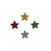 Aplique Estrela Cores Mistas Glitter Acrílico - 4 unidades