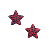 Aplique Estrela Leopardo Vermelho - 2 unidades