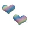 Aplique Coração Glitter Fino Arco-íris Grande Costurinha