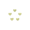 Aplique Micro Coração Amarelo Bebê Glitter Acrílico - 10 unidades