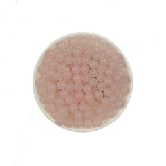 Miçanga Bolinha Rosa Transparente (8mm) - 50 Gramas
