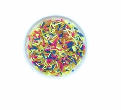Aplique Confete Granulado Colorido Cítrico Neon