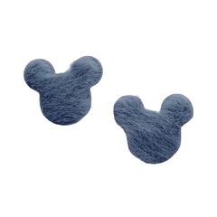 Aplique Mickey Pelinhos Pequeno Azul Jeans (3.5cm)