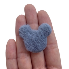 Aplique Mickey Pelinhos Pequeno Azul Jeans (3.5cm) - 2 unidades - comprar online