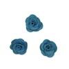 Aplique Flor Tecido Azul Turquesa (2.5cm)