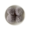 Pompom Pelinho Liso Cinza (4.0cm)