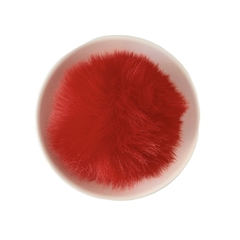 Pompom Pelinho Liso G Vermelho (7cm) 