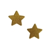 Aplique Estrela Plana Dourada com Glitter