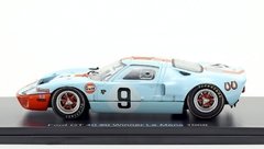 Miniatura Ford GT40 Gulf #9 - 24Hs Le Mans 1968 - 1/43 Spark