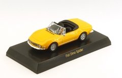 Miniatura Fiat Dino Spider Amarelo - 1/64 Kyosho