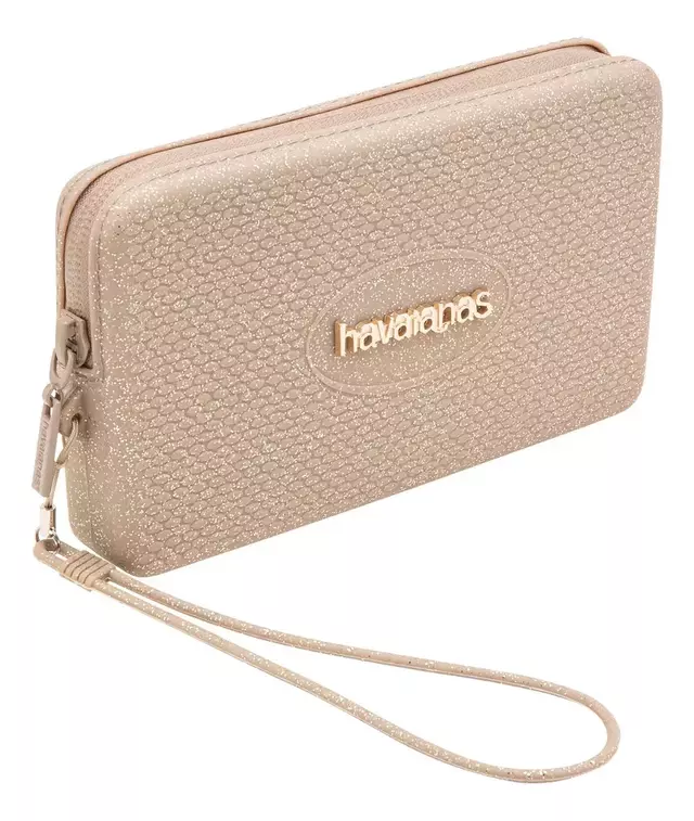 BOLSO MINI BAG HAVAIANAS GLITTER MONEDERO PORTA CELULAR DORADO GOLDEN 0570