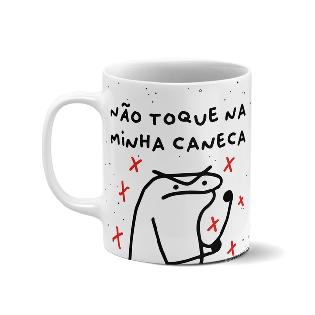 Caneca Personalizada Meme Flork - Aqui para sua Opinião