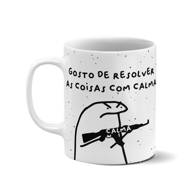 Caneca Meme Flork Ainda Não Acordei